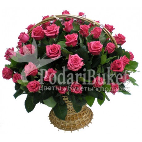 Корзина из 51 цикламеновой розы